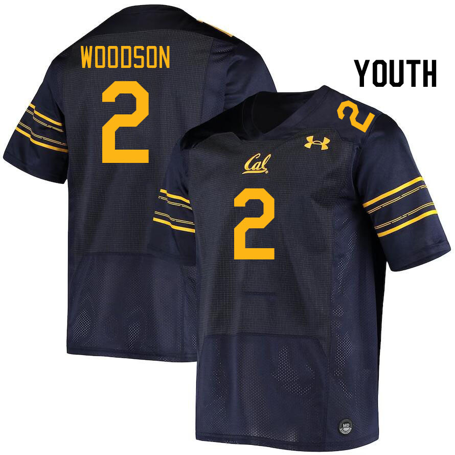 Youth #2 Craig Woodson California Golden Bears College Football Jerseys Stitched Sale-Navy
